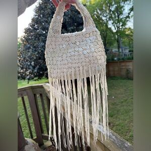 Viral Beaded Fringe Purse